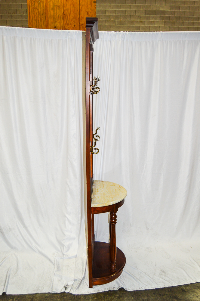 Late 20th Century Mirrored Hall Tree by Pulaski EBTH